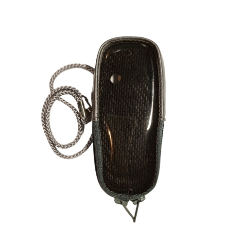 Кожаный чехол для телефона Samsung X100 "Alan-Rokas" серия "Absolut" (серый металлик) натур. кожа фото 3