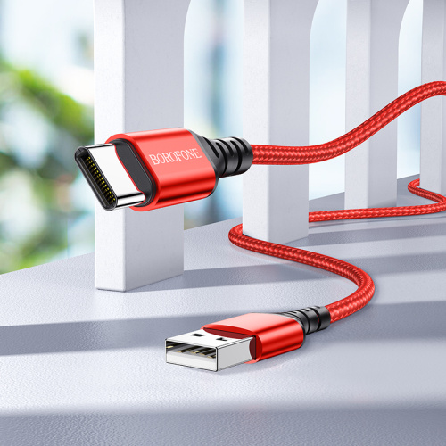 USB to Type C "BOROFONE" BX54 3,0A 1M (Цвет: красный) фото 4