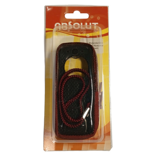 Кожаный чехол для телефона Motorola C650 "Alan-Rokas" серия "Absolut" (красный) натуральная кожа фото 2