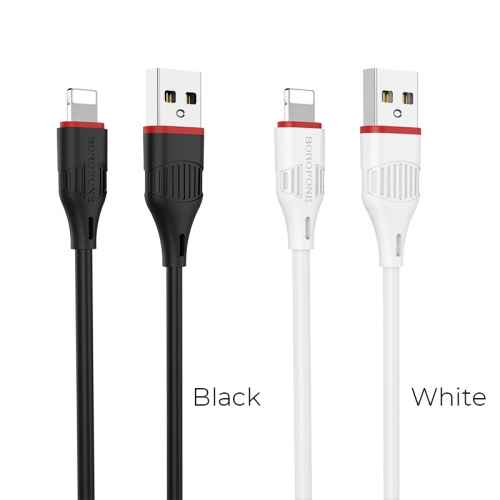 USB для IP Lighting "Borofone" BX17 1M (черный)  фото 3