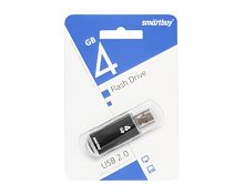 USB Flash 4 GB Smart Buy V-Cut (Цвет: черный) 