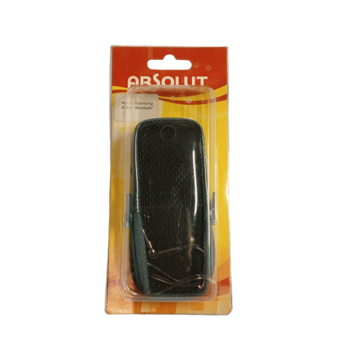 Кожаный чехол для телефона Samsung X120 "Alan-Rokas" серия "Absolut" (аквамарин) натур. кожа фото 2