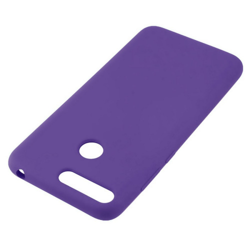 Панель для Huawei Honor 7C/7A Pro/Y6 (2018) силиконовая Silky soft-touch (Цвет: фиолетовый)