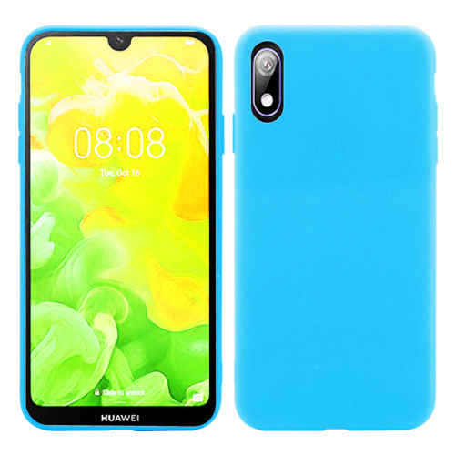Панель для Huawei Honor 8S/Y5 (2019) силиконовая Silky soft-touch (Цвет: голубой)