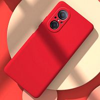 Панель для Huawei Nova 9SE силиконовая Silky soft-touch (Цвет: красный)