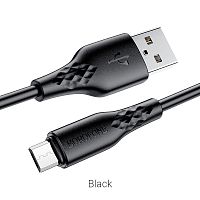 USB micro USB "BOROFONE" BX48 1M 2.4A (черный) 