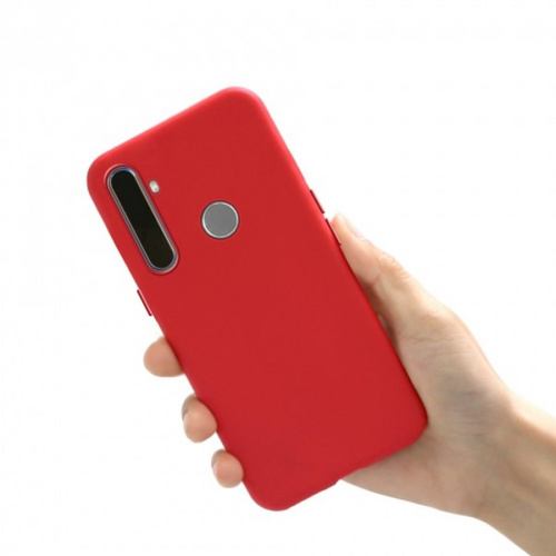 Панель для Realme 6i /C3 / E3 силиконовая (Цвет: красный)