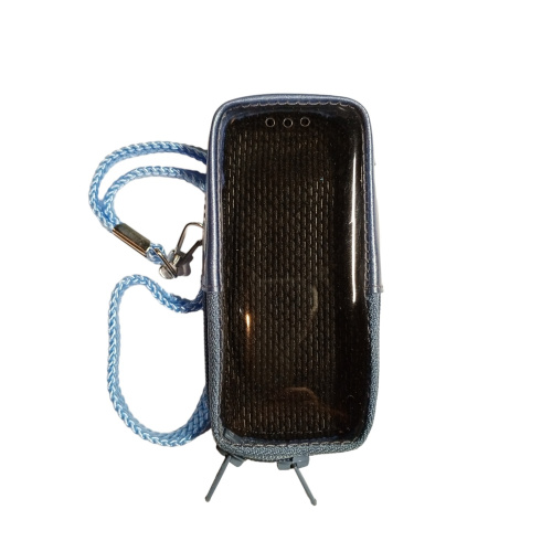 Кожаный чехол для телефона Sony Ericsson T230 "Alan-Rokas" серия "Absolut" (синий) натур. кожа фото 3