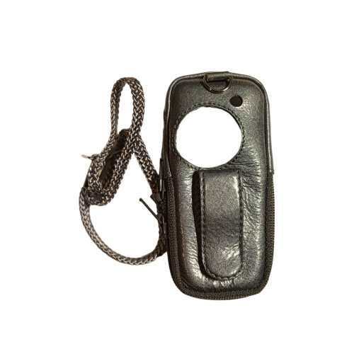 Кожаный чехол для телефона Sony Ericsson K500 "Alan-Rokas" серия "Absolut" (серый метал) натур. кожа