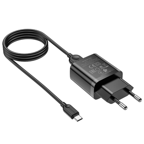 СЗУ micro USB (2,1A) "BOROFONE" BA52A + кабель micro USB  черное фото 5