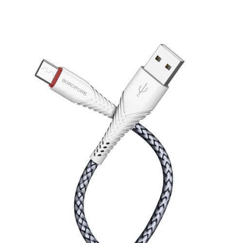 USB to Type C "BOROFONE" BX25 2.4A 1M (Цвет: белый)  фото 5