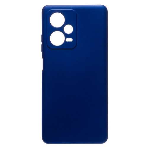 Панель для Xiaomi Redmi Note 12 Pro силиконовая Silky soft-touch (Цвет: темно-синий)