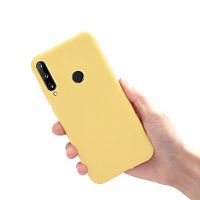 Панель для Huawei Honor 9C/P40 Lite E/Y6p/Y7p силиконовая (Цвет: желтый)
