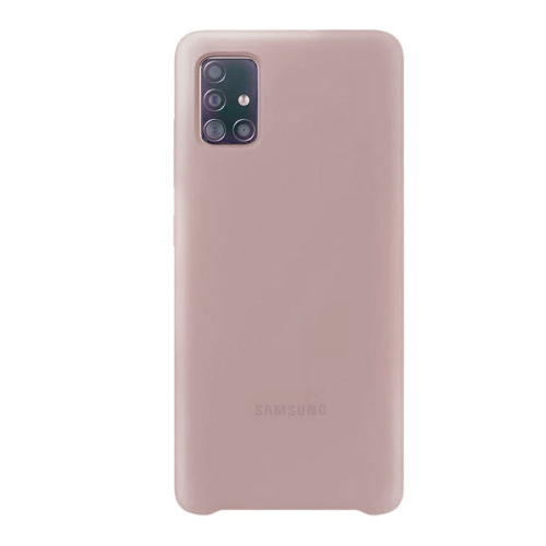 Панель для Samsung A51 (A515) силиконовая Silky soft-touch (Цвет: кремовый)