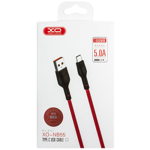 USB to Type C "XO" NB-055, 5А (Цвет: черный ) фото 2