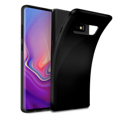 Панель для Samsung G973 Galaxy S10 силиконовая (Цвет: черный)