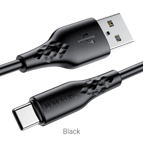 USB to Type C "BOROFONE" BX48 3.0A 1M (Цвет: черный) 