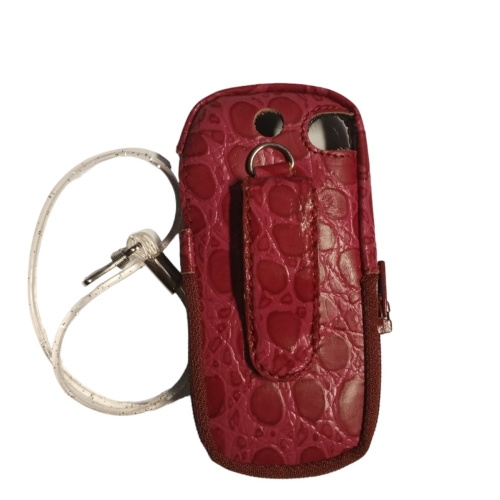 Кожаный чехол для телефона Motorola C261 "Alan-Rokas" серия "Absolut" (розовый) натуральная кожа