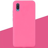 Панель для Samsung A02/M02 (A022/M022) силиконовая Silky soft-touch (Цвет: розовый)