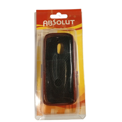 Кожаный чехол для телефона Motorola E398 "Alan-Rokas" серия "Absolut" (красный лак) натуральная кожа фото 2
