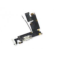 Шлейф для iPhone 6 Plus (5.5") c разъемом зарядки, гар-ры, мик. (Цвет: белый) Orig.cn