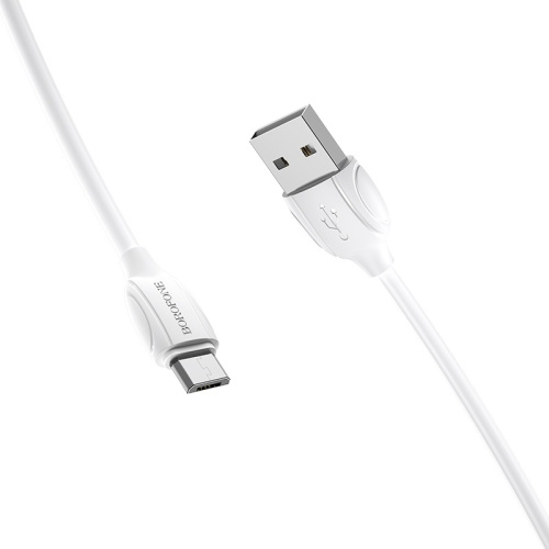 USB micro USB "BOROFONE" BX19 1M 2.4A (белый)  фото 5