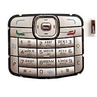 Клавиатура для Nokia N70 с русскими буквами (серебро)