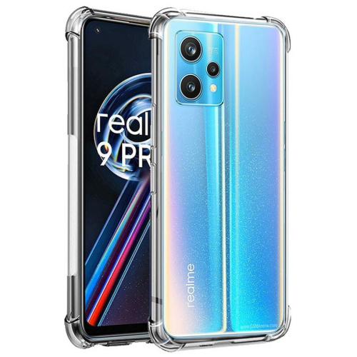 Панель для Realme 9 pro 5G силиконовая с усиленными бортами (Цвет: прозрачный)