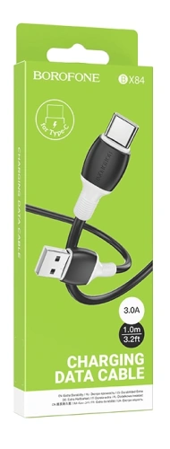 USB to Type C "BOROFONE" BX84 3.0A 1M (Цвет: черный)  фото 3