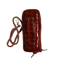 Кожаный чехол для телефона Samsung C100 "Alan-Rokas" серия "Absolut" (красный крокодил) натур. кожа