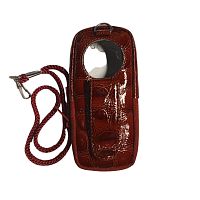 Кожаный чехол для телефона Motorola C650 "Alan-Rokas" серия "Absolut" (красный) натуральная кожа