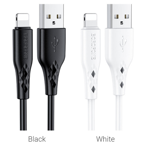 USB для IP Lighting "Borofone" BX48 1M (черный)  фото 5