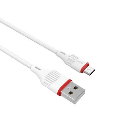 USB micro USB "BOROFONE" BX17 1M 2.0A (белый)  фото 3