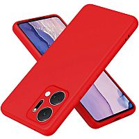 Панель для Huawei Honor X7A силиконовая Silky soft-touch (Цвет: красный)