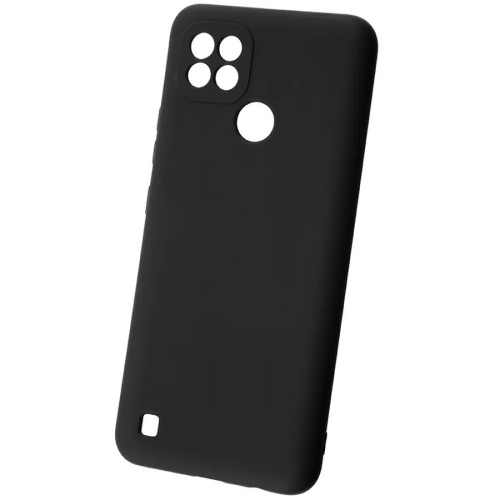 Панель для Realme C21/C21Y/C25Y силиконовая Silky soft-touch (Цвет: черный)