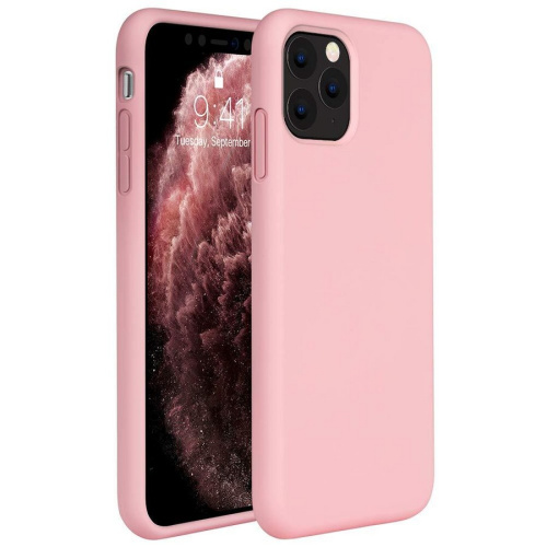 Панель для IP 12 (6.1) силиконовая Silicone Case (Цвет: светло-розовый)