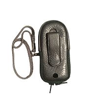Кожаный чехол для телефона Motorola C155/C156 "Alan-Rokas" серия "Absolut" (серый метал) натур. кожа