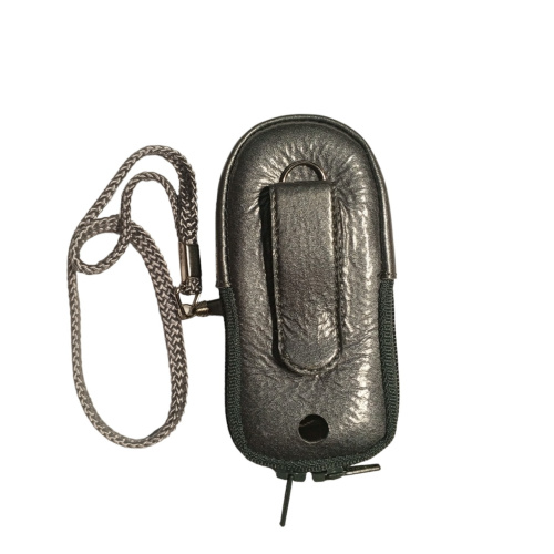 Кожаный чехол для телефона Motorola C155/C156 "Alan-Rokas" серия "Absolut" (серый метал) натур. кожа