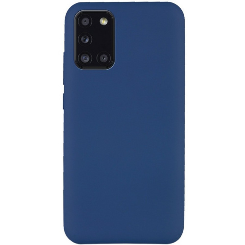 Панель для Samsung A31 (A315) силиконовая Silky soft-touch (Цвет: синий)