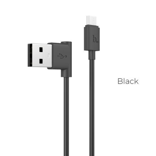 USB micro USB "HOCO" UPM10 1,2М (черный) угловой (ORIG)