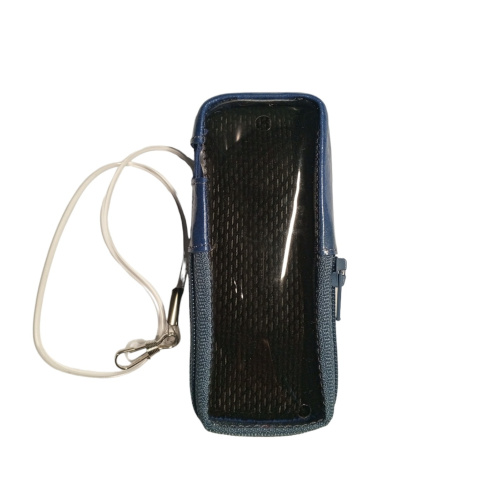 Кожаный чехол для телефона Samsung X140 "Alan-Rokas" серия "Absolut" (синий металлик) натур. кожа фото 3