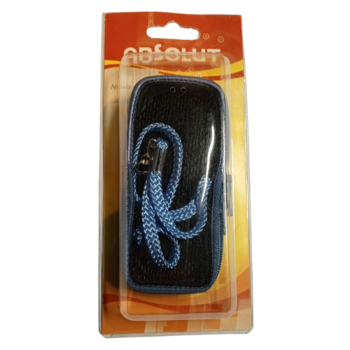 Кожаный чехол для телефона Nokia 3220 "Alan-Rokas" серия "Absolut" (голубой) натуральная кожа фото 4
