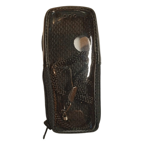 Кожаный чехол для телефона Nokia 6220 "Alan-Rokas" серия "Absolut" (черный) натуральная кожа фото 3