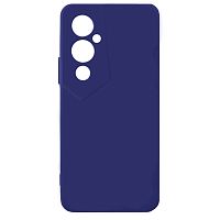 Накладка для Tecno Pova 4 Pro силиконовая Silky soft-touch (Цвет: синий)