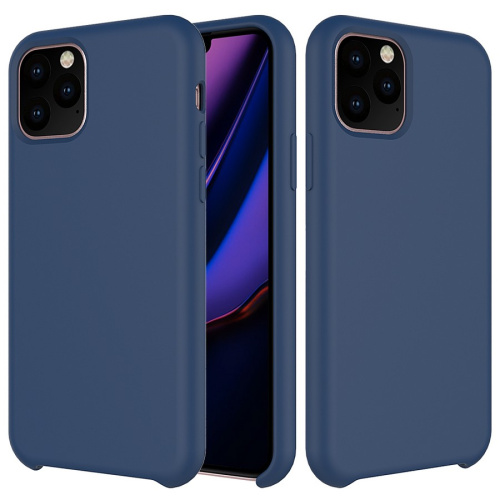 Панель для IP 11 Pro Max силиконовая Silicone Case (Цвет: темно-синий)