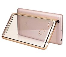 Панель для Xiaomi Mi 5S силиконовая с рамкой (Цвет: золото)