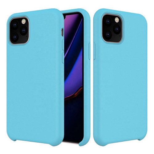 Панель для IP 12 (6.7) силиконовая Silicone Case (Цвет: голубой)