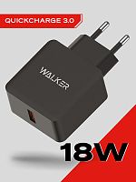 СЗУ для IP Lighting (3A/15W) "WALKER" WH-25 + кабель QC 3.0 (Цвет: черный)