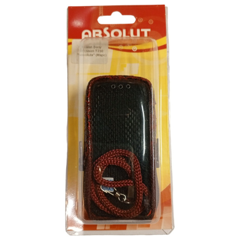 Кожаный чехол для телефона Sony Ericsson T230 "Alan-Rokas" серия "Absolut" (бордовый) натур. кожа фото 2