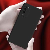 Панель для Huawei Honor 10X Lite силиконовая Silky soft-touch (Цвет: черный)